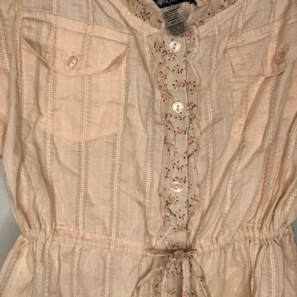 VINTAGE Cottage Core Love Squared Pink Floral Blouse - Picture 5 of 8